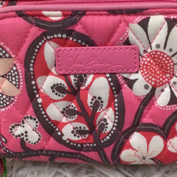 Vera Bradley On The Square quilted blush pink floral wristlet crossbody NWT - Picture 3 of 9